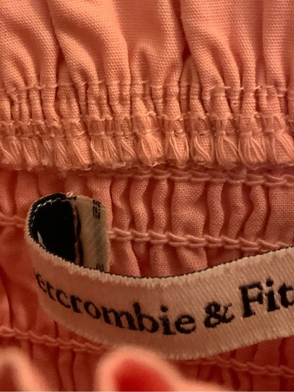 Abercrombie & Fitch Coral Pink Smocked Maxi Dress